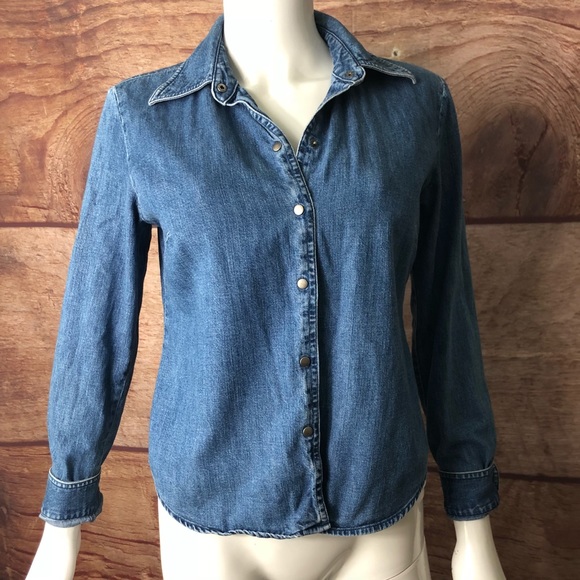 ann taylor denim shirt
